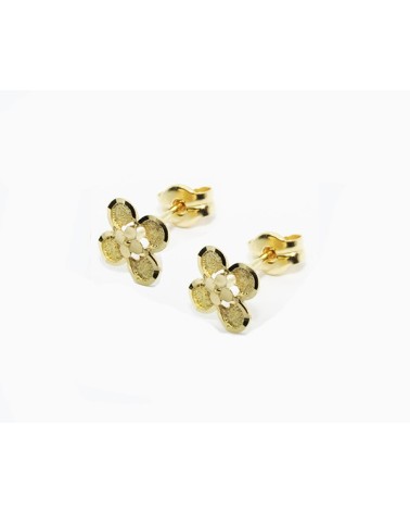 Pendientes flor Oro de ley