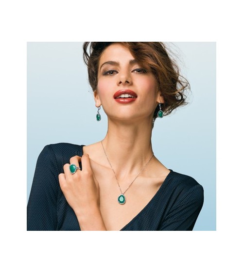 Colgante LeCarré de Plata de Ley y Diamantes