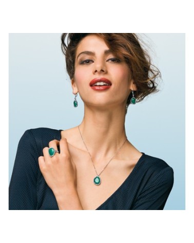 Colgante LeCarré de Plata de Ley y Diamantes