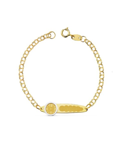 Pulsera de Oro bebé reloj