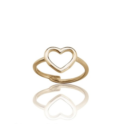 Anillo T-Adoro corazón dorado