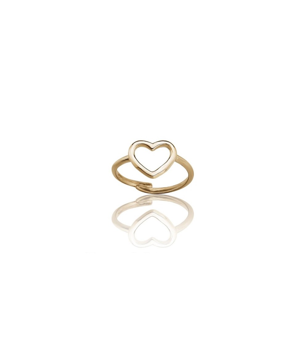 Anillo T-Adoro corazón dorado