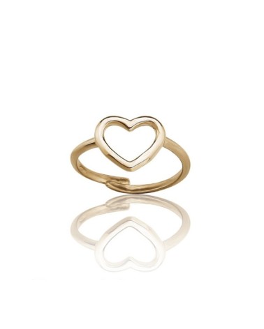 Anillo T-Adoro corazón dorado