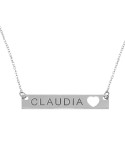 Gargantilla plata chapa personalizada