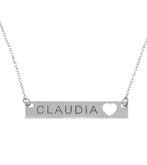 Gargantilla plata chapa personalizada