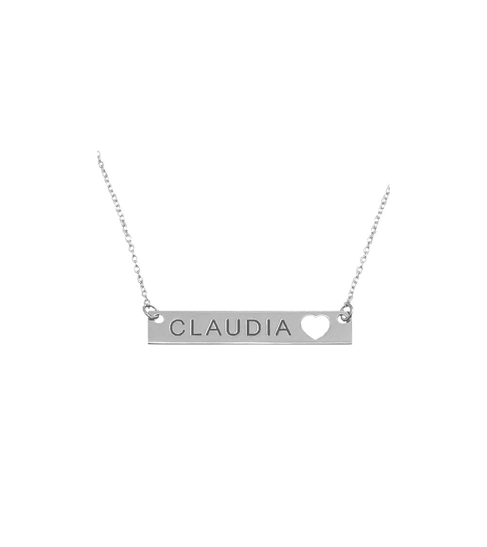 Gargantilla plata chapa personalizada