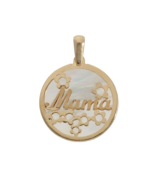 Colgante de Oro Mamá nácar