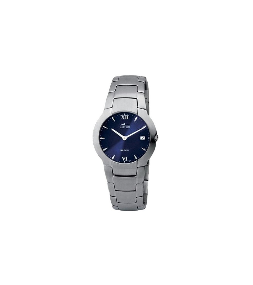 Reloj Lotus acero esfera azul