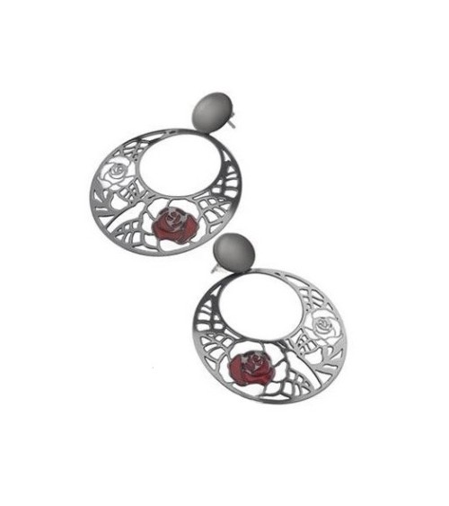 Pendientes de plata con flores