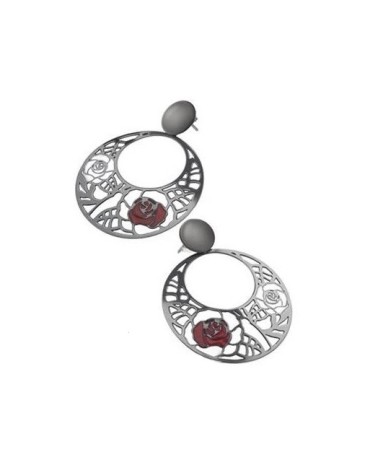 Pendientes de plata con flores