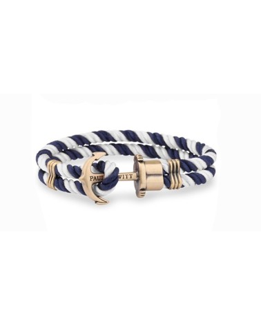 Pulsera ancla Paul Hewitt azul blanca