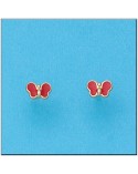 Pendientes mariposa Oro y esmalte