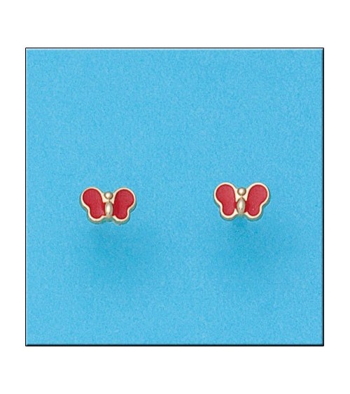 Pendientes mariposa Oro y esmalte