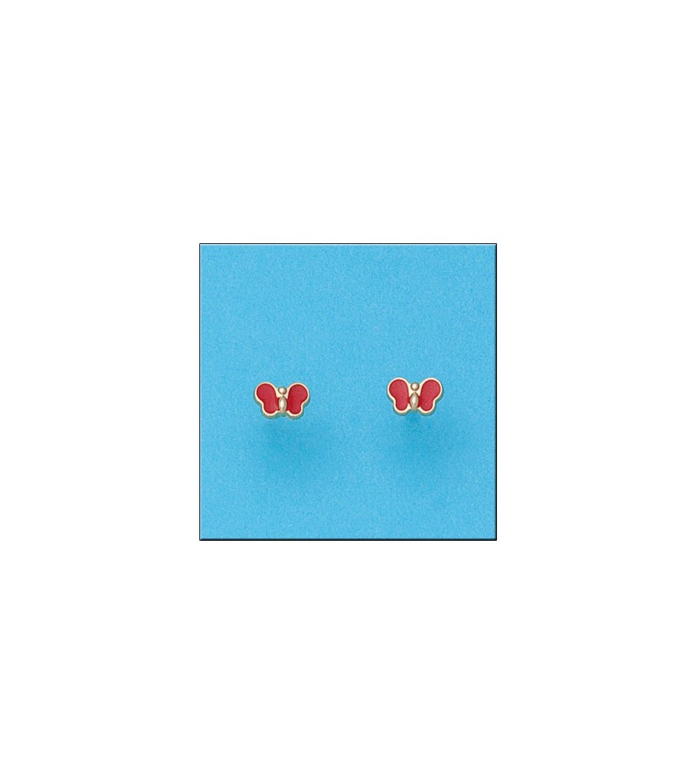 Pendientes mariposa Oro y esmalte