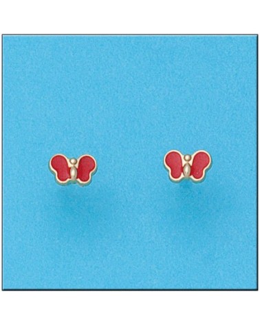 Pendientes mariposa Oro y esmalte