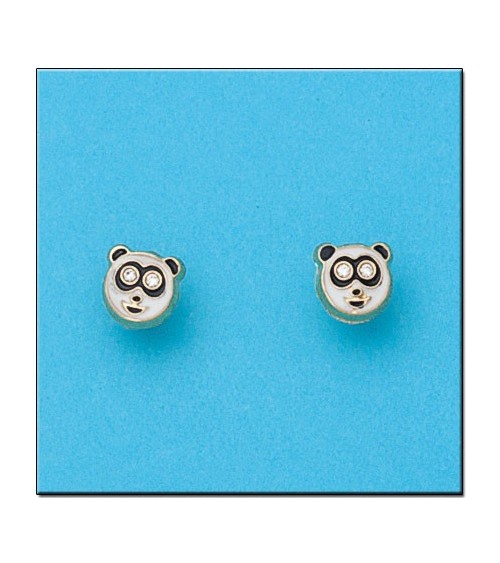 Pendientes de Oro oso panda