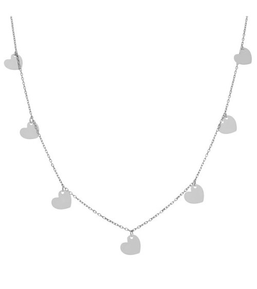 Gargantilla plata charms corazones