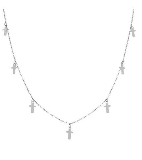 Gargantilla plata charms cruces