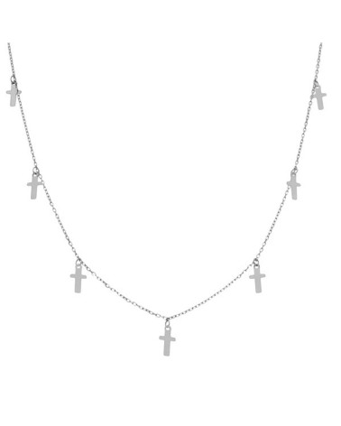 Gargantilla plata charms cruces