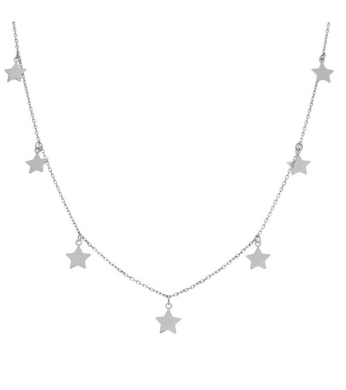 Gargantilla plata charms estrellas