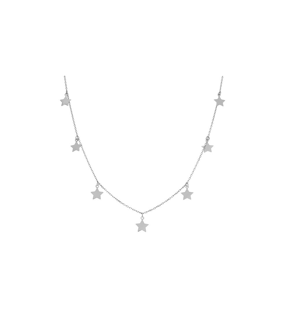 Gargantilla plata charms estrellas