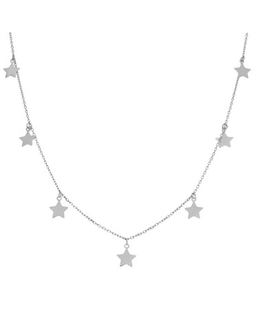 Gargantilla plata charms estrellas