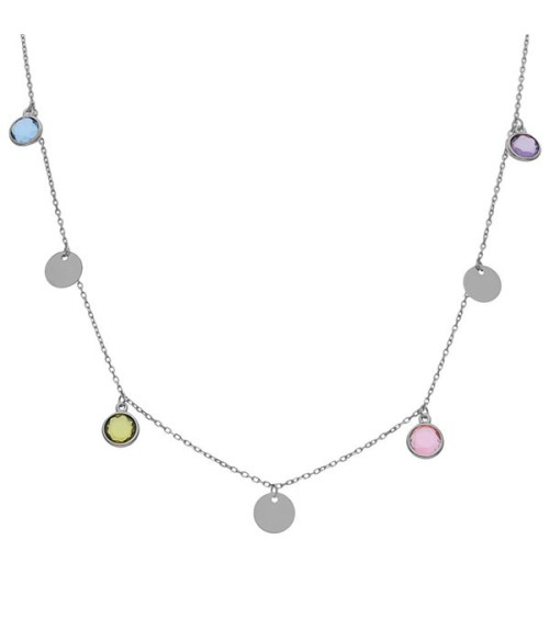 Gargantilla plata charms colores