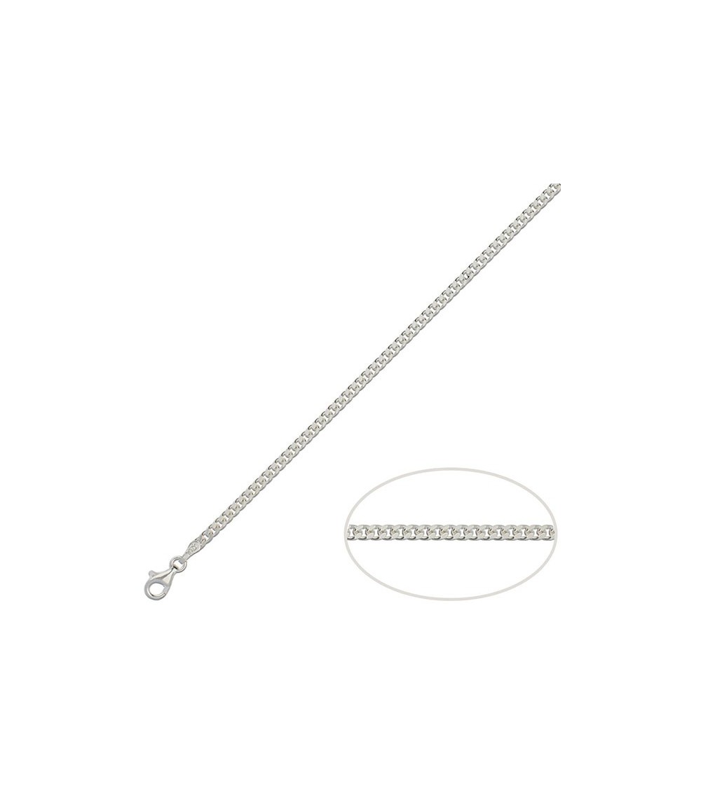 Cadena de plata barbada 3mm - 60 cm