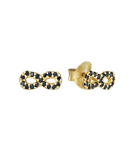 Pendientes Viceroy infinito dorado negro