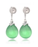 Pendientes plata Viena verdes Camaleoni