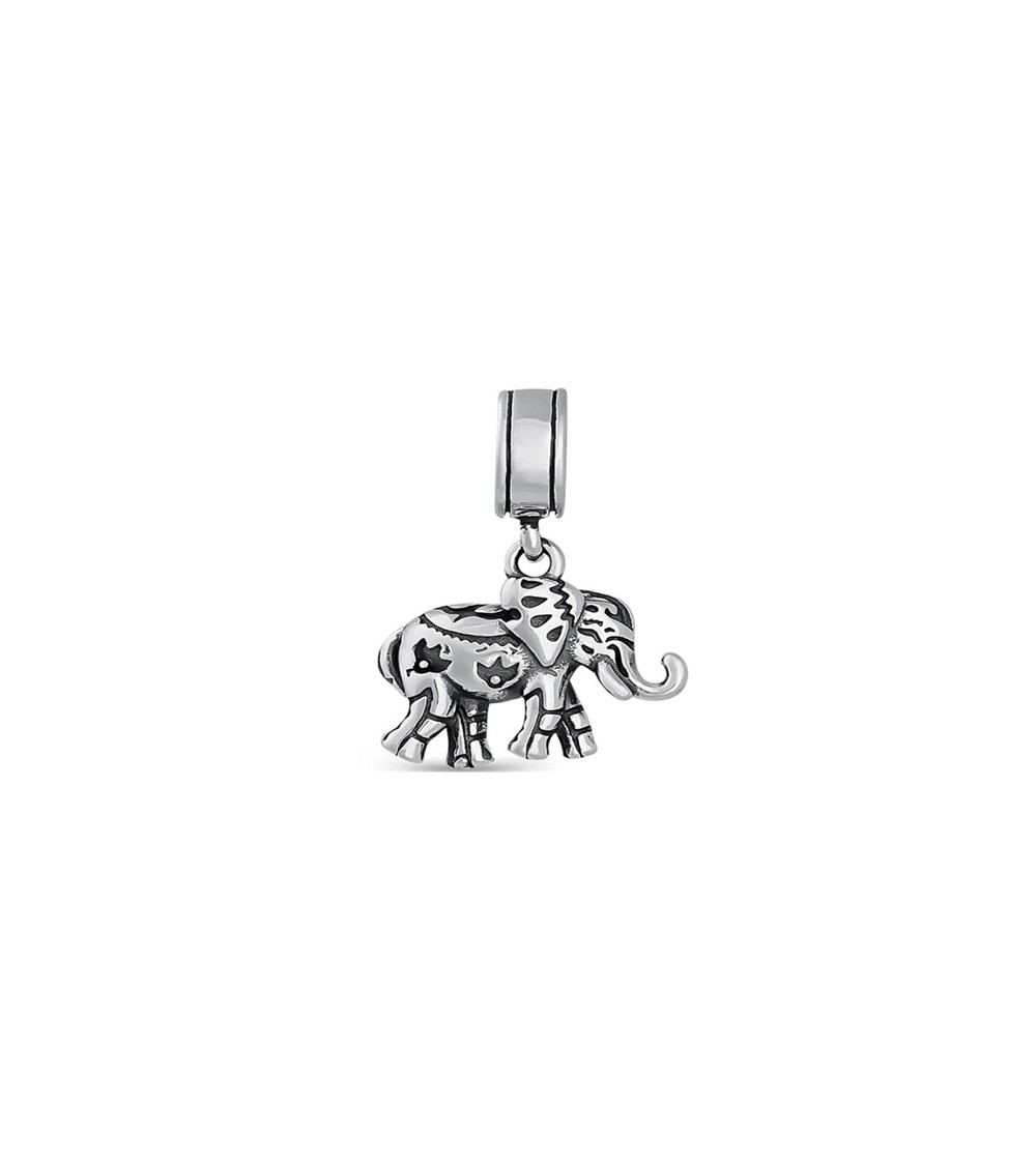 Abalorio plata Elefante