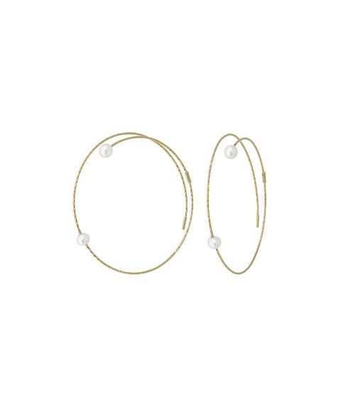 Aros Oro Magic Wire perlas