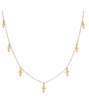 Gargantilla de Oro charms cruces