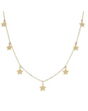 Gargantilla de Oro charms estrellas