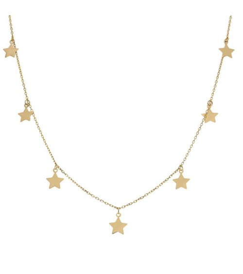 Gargantilla de Oro charms estrellas