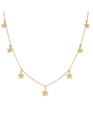 Gargantilla de Oro charms estrellas