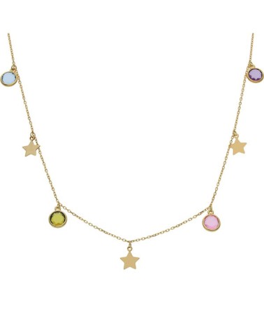 Gargantilla de Oro charms estrellas