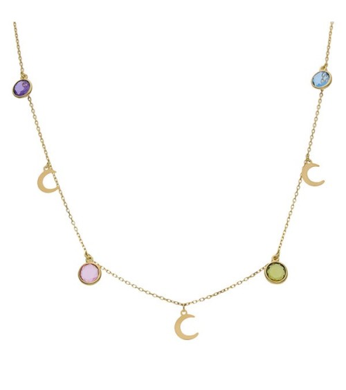 Gargantilla de Oro charms lunas