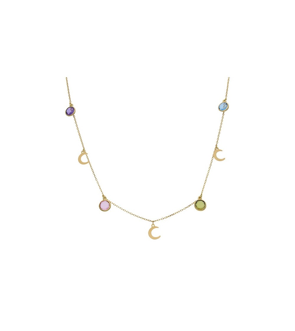 Gargantilla de Oro charms lunas