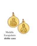 Medalla Oro Escapulario de doble cara