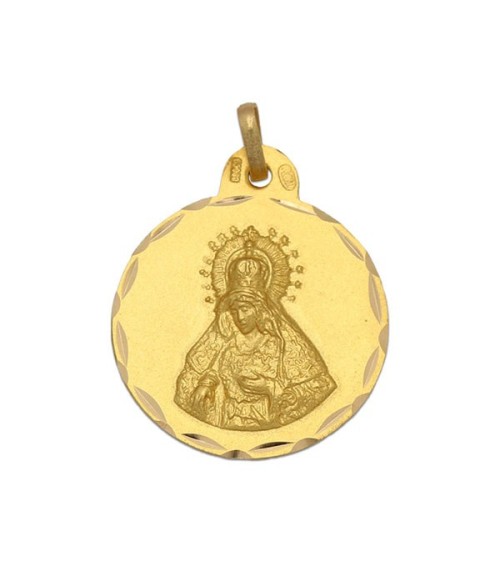 Medalla Oro Virgen de la Macarena redonda