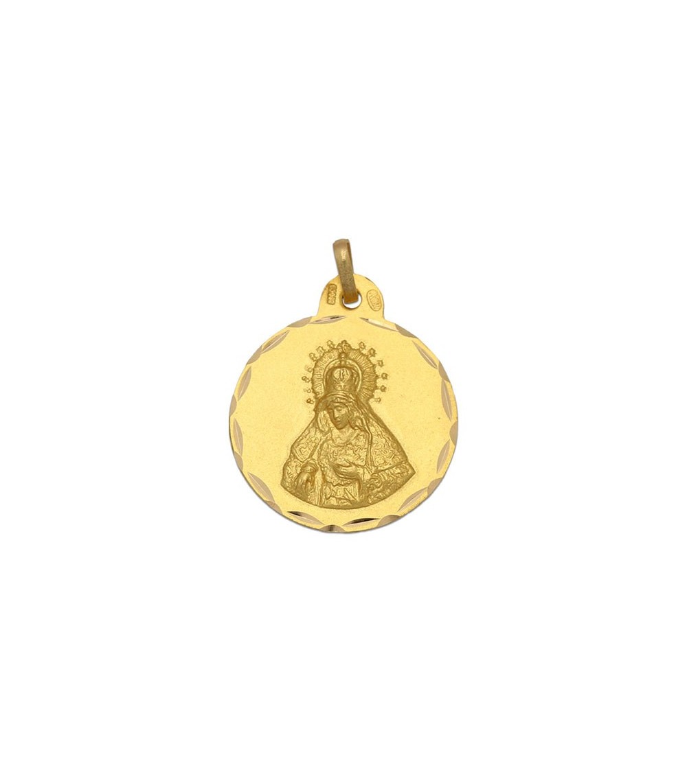 Medalla Oro Virgen de la Macarena redonda