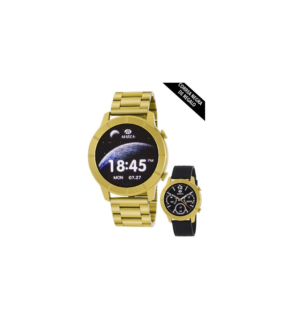 Reloj Smartwatch hombre dorado