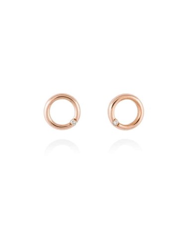 Pendientes Oro rosa y diamante Marina García