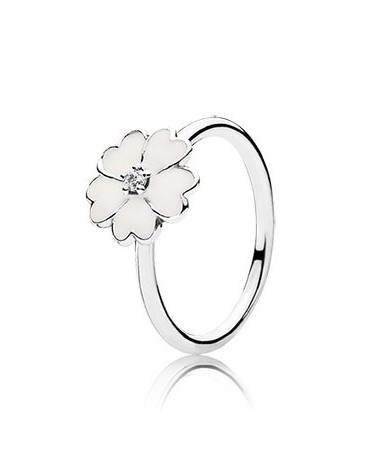 Anillo Pandora flor blanca 190931EN12