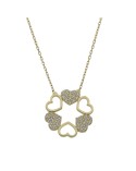 Gargantilla Oro corazones y circonitas