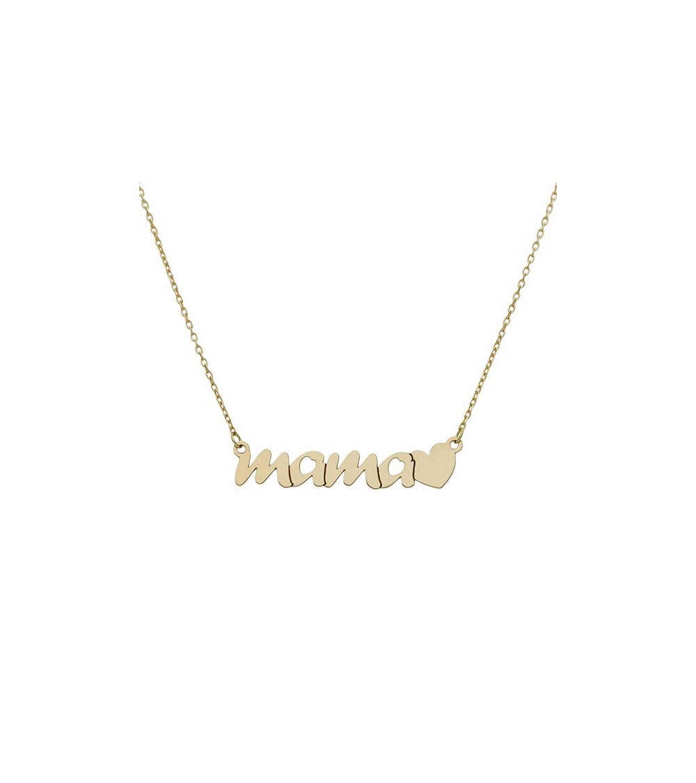 Gargantilla de Oro Mamá y corazón