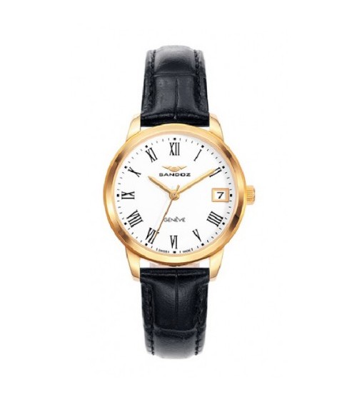 Reloj Sandoz negro dorado mujer 81340-93