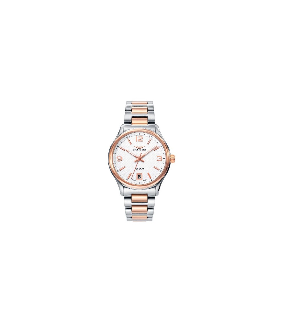 Reloj Sandoz mujer bicolor rosado