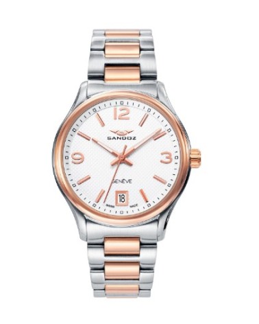 Reloj Sandoz mujer bicolor rosado